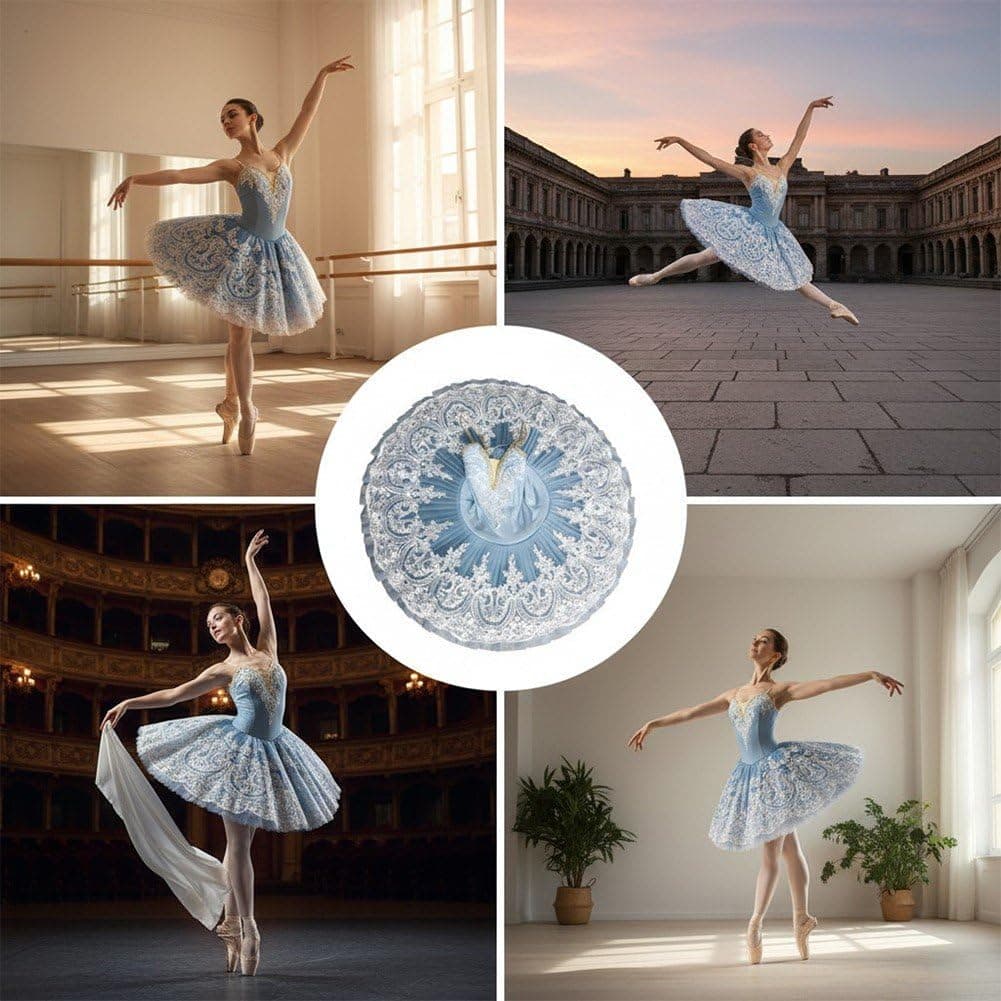 Ymxygz Leotardos De Ballet con Lentejuelas para Mujer, Disfraz De Bailarina del Lago De Los Cisnes, Camisola con Falda, Actuación Profesional, Falda Tutú De Ballet del Lago De Los Cisnes para Adultos — view 2