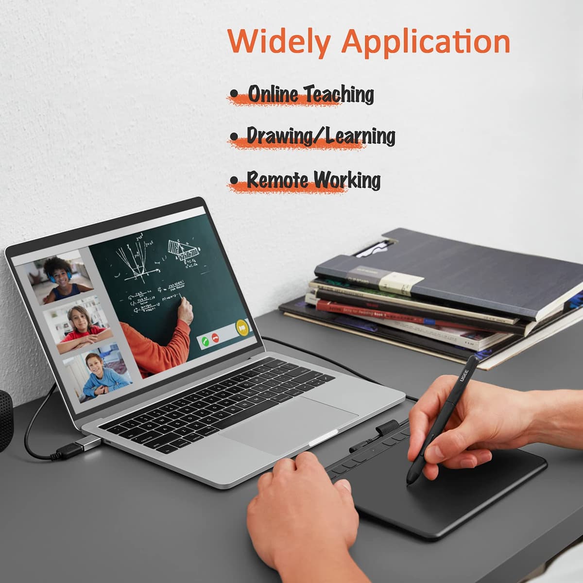 Tableta Gráfica UGEE S640,Tableta Digitalizada Portátil Ultradelgada de 2.4G,con Función de Inclinación, Teclas Personalizadas, Lápiz sin Pilas para Windows Mac Linux — view 6
