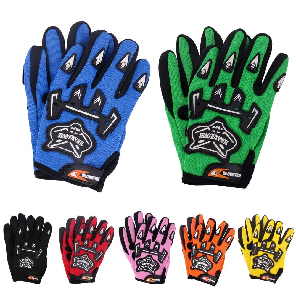 Zorax Red (S - 5cm) Child Kids MX Motocross Gloves Children Dirty Bike Quad Motorcycle Motorbike Gloves
