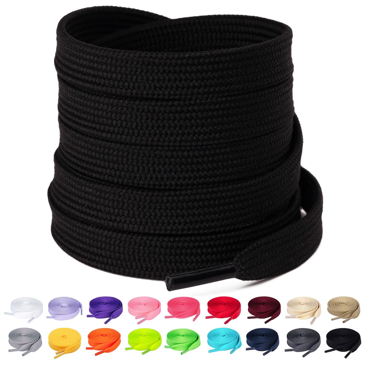 Olukssck - 2 Pares de Cordones Planos, Cordones duraderos de Repuesto de 10 mm de Calidad para Zapatos de Deporte, Zapatos de Ciudad — view 29