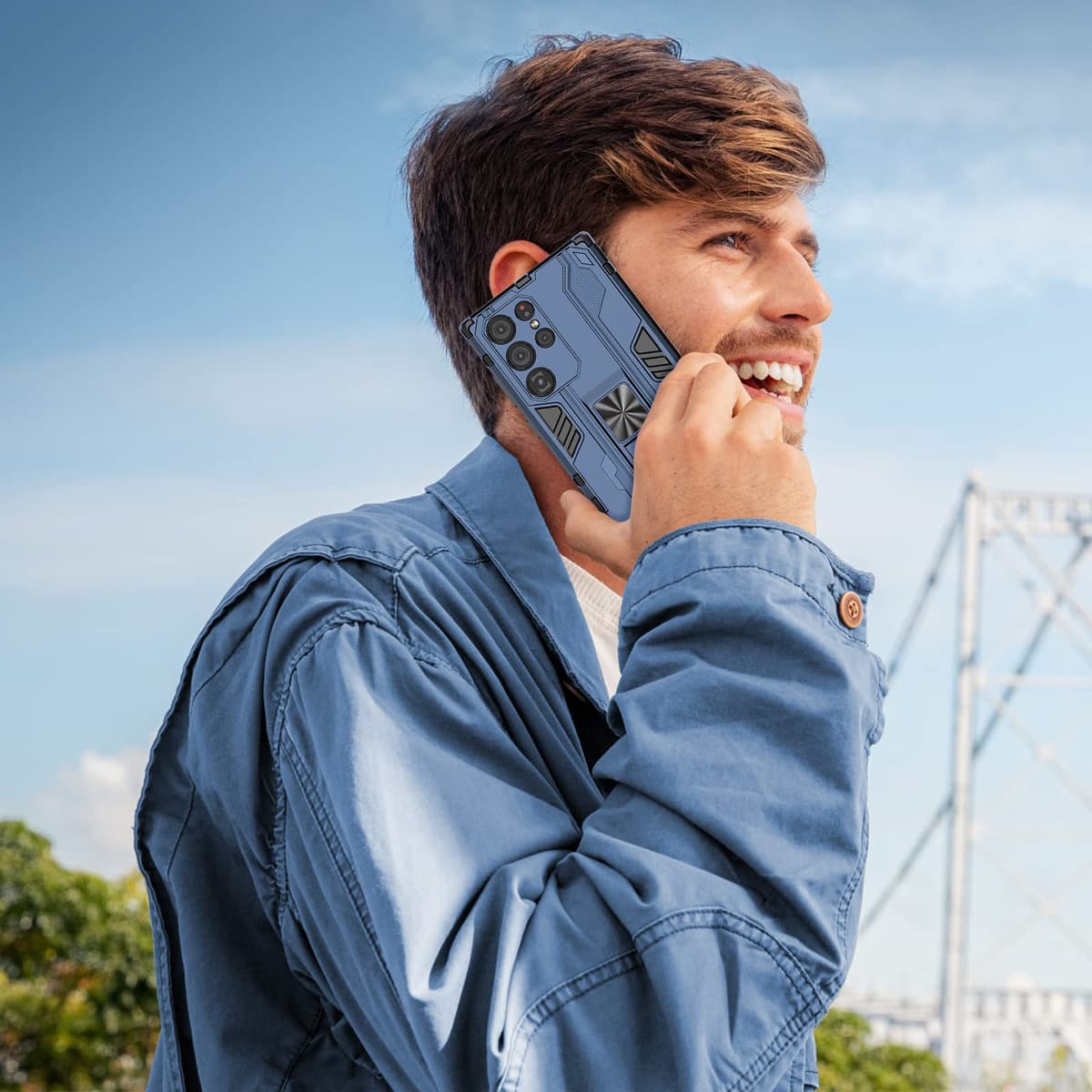 Funda para CMF Phone 2 Pro, Carcasa Antigolpes con Soporte anular metálico, Case Protectora de Grado Militar, Negro — view 848