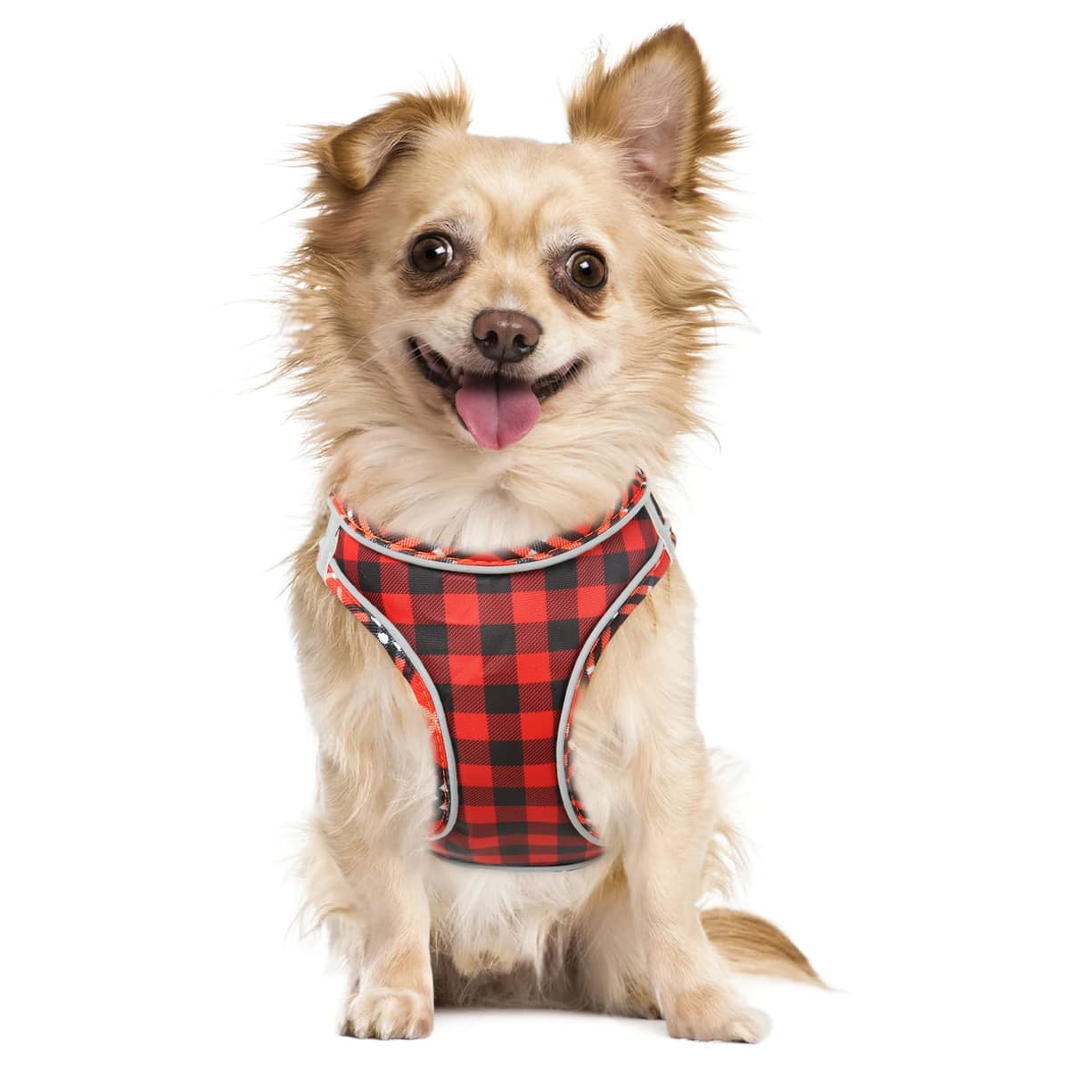 HEELE Arnes Perro Pequeño con Lineas Reflecantes Arnés Perro Antitirones Ajustable Suave Acolchado Cómodo para Viajar Pasear con Mascota, Rosa, S — view 20