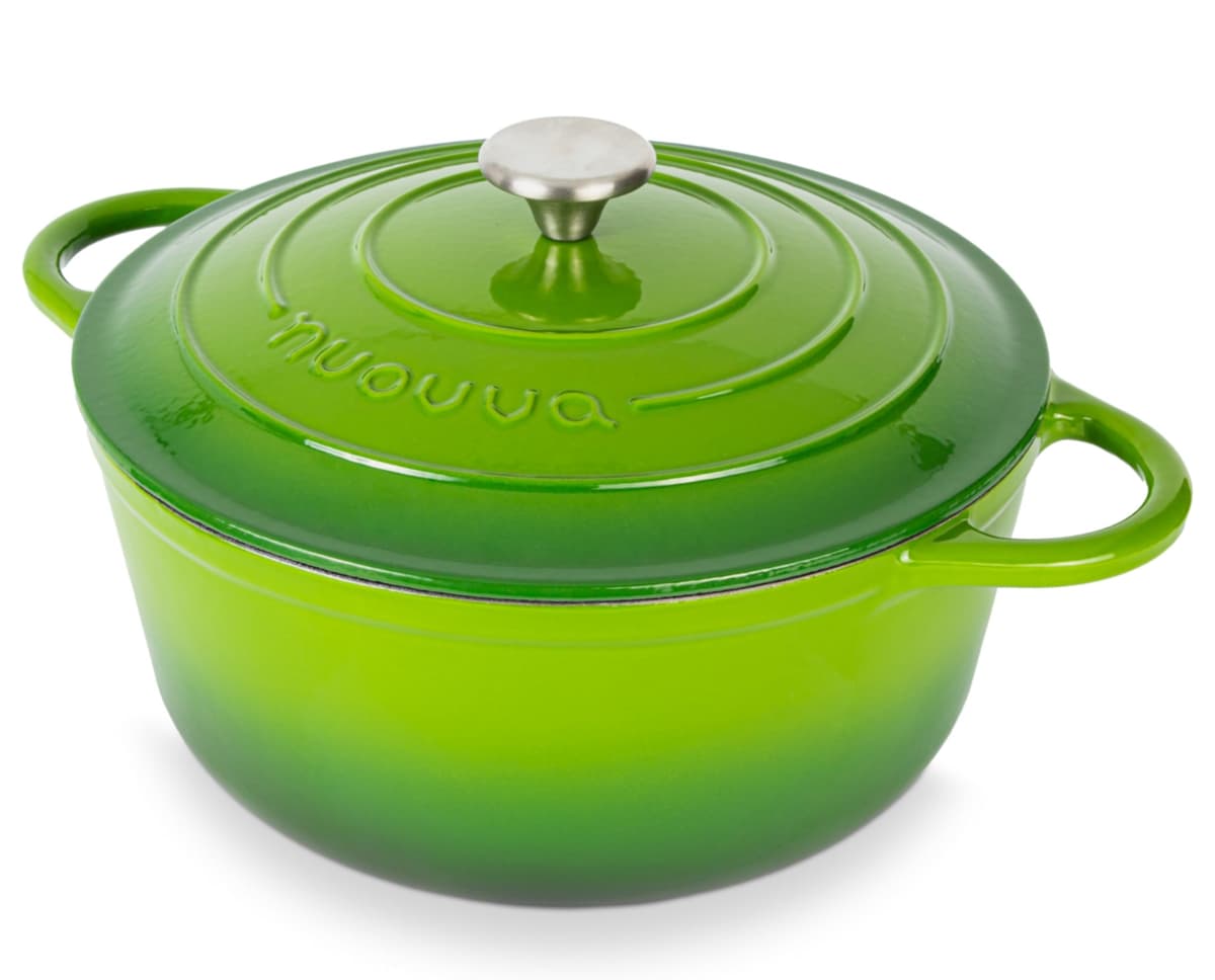 Nuovva Enamelled Cast Iron Dutch Oven Pot with Lid – 5 Quart Casserole Dish – Ceramic Dutch Oven for Bread Baking, Roasting, Braising & Stews – Oven Safe up to 500°F – 24cm Orange — view 43