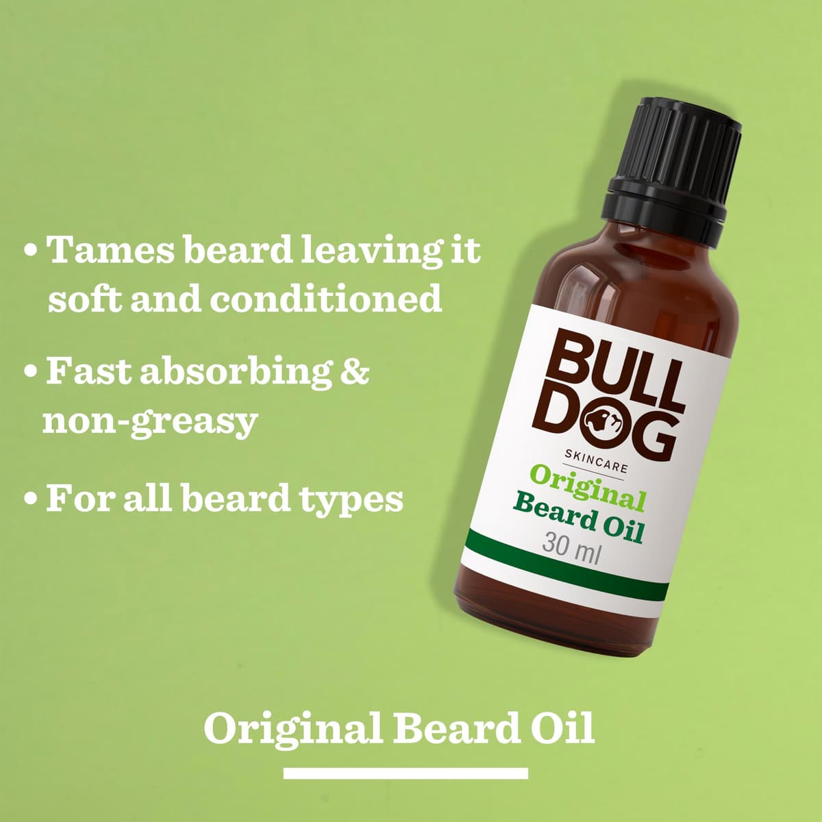 Bulldog Skincare Original Beard Oil, Men's Grooming, Beard Moisturiser for Softer, Supple Beards, 30g — view 2
