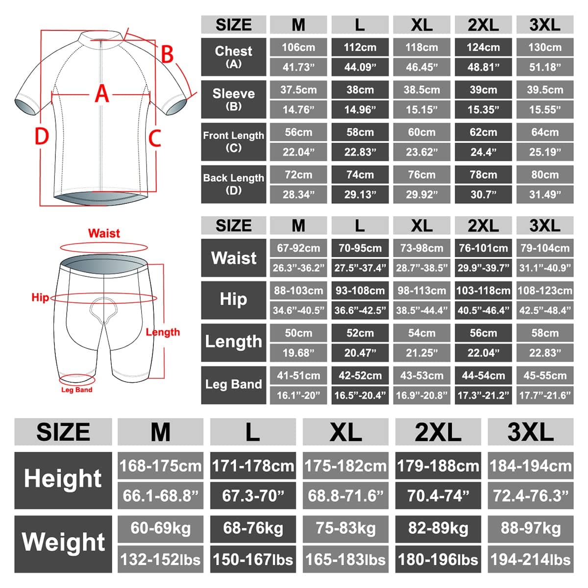 X-TIGER Hombres de Bicicleta con 5D Gel Acolchado MTB Ciclismo Maillots Tirantes Culotte Pantalones Cortos Culotes — view 2