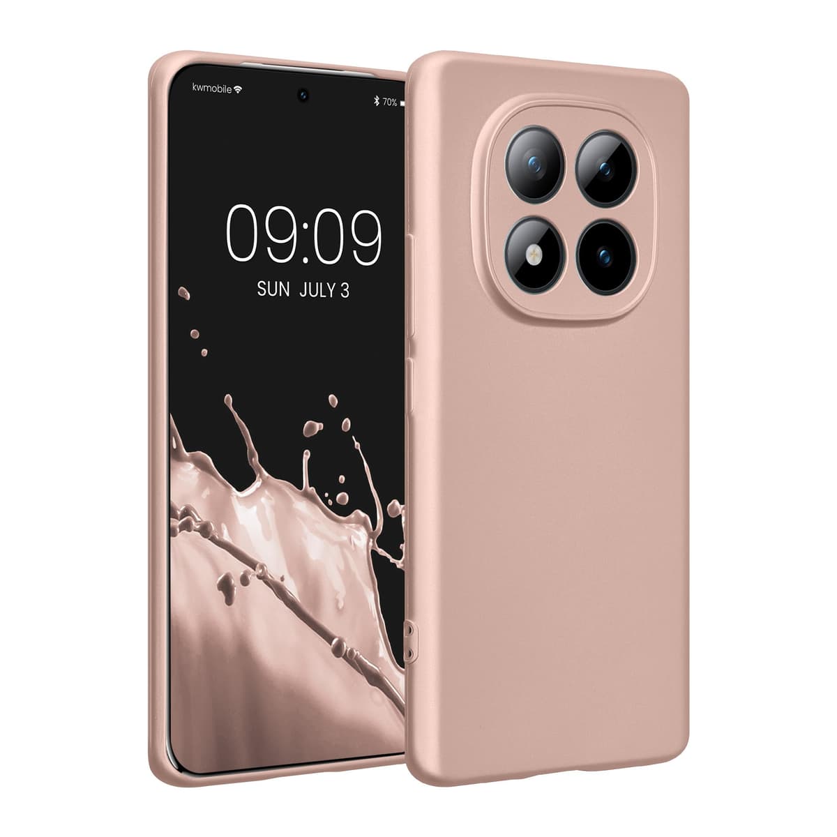 kwmobile Carcasa Compatible con Xiaomi Redmi Note 14 Pro 5G / Poco X7 Funda - Funda Ultrafina de TPU con Bordes elevados - Lavanda Metalizado — view 370