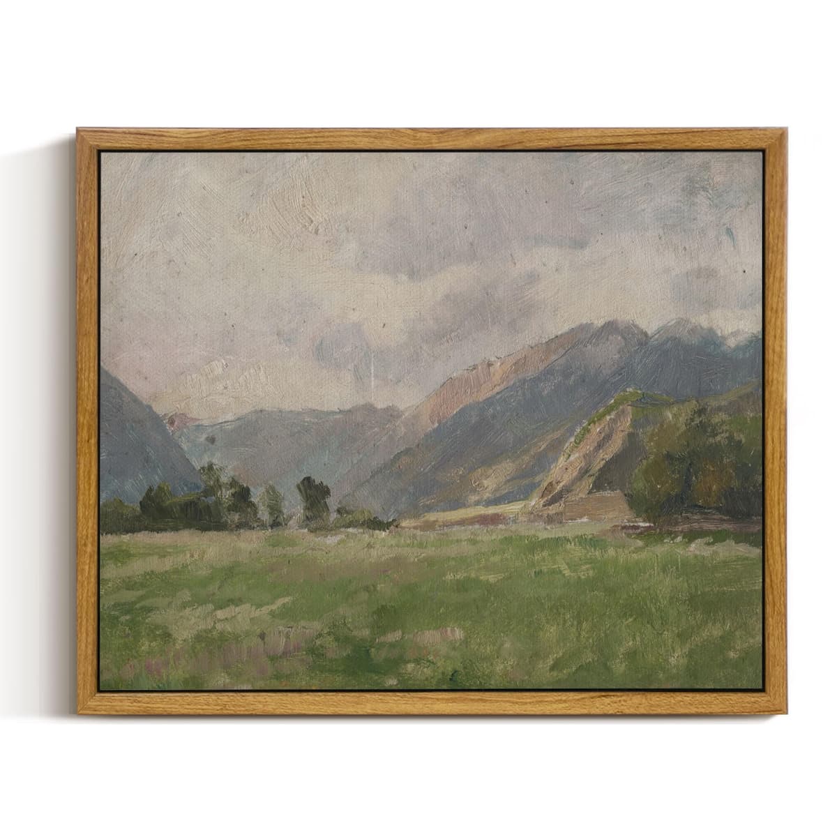 InSimSea Framed Canvas Wall Art, Meadow with Flowers Painting, Landscape for Living Room, Bedroom, Home, Bathroom Decor, 8x10 — view 219