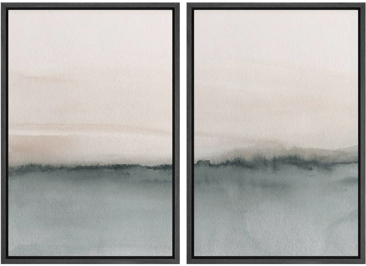 SIGNWIN Framed Canvas Print Wall Art Abstract Wave Pattern Modern Art Minimalist Neutral Decor for Living Room, Bedroom, Office - 16"x24"x2 Natural — view 97