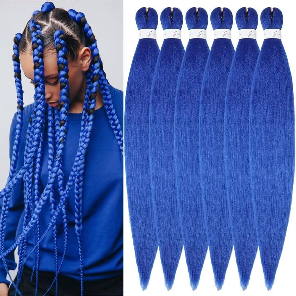 YDDM Capelli Per Treccine Africane Azul Extension Treccine Texture Yaki Easy Install per Principianti 26 Pollici 3 Pezzi Capelli Leggeri e Naturali per Box Braids, Twist e Crochet — view 51