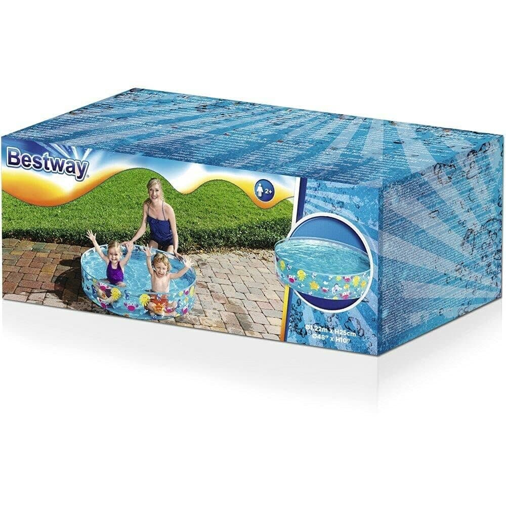Bestway Sea Creature Paddling Pool Kiddie Swimming Pool, Inflatable Above Ground Pool, Outdoor Garden Pool, Blue, 48 x 10 Inch — view 7