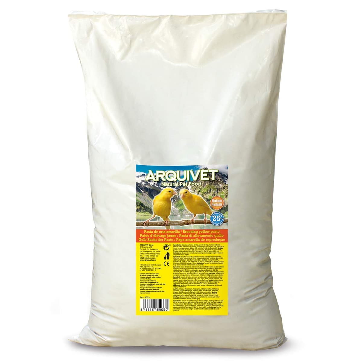 ARQUIVET - Pasta de cría Amarilla y Mantenimiento para pájaros 300 gr - Sabor Neutro - Comida para Todo Tipo de Aves y Especialmente de Plumaje Amarillo — view 3