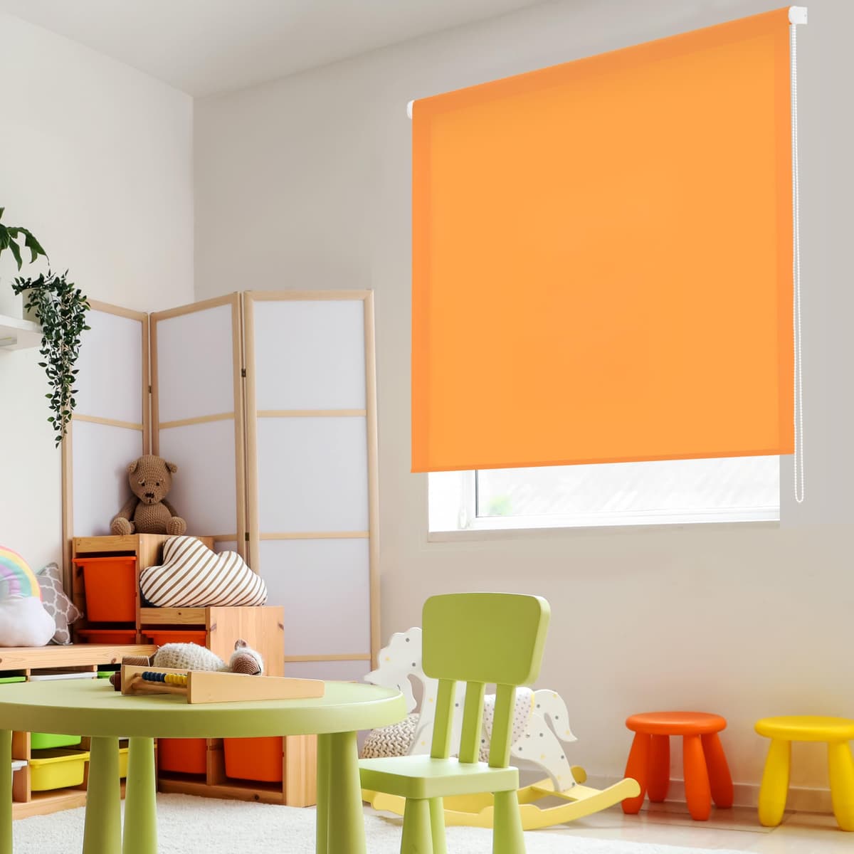 Blindecor Ara | Estor enrollable translúcido liso - Blanco Roto, 160 x 175 cm (ancho por alto) | Tamaño de la Tela 157 x 170 cm | Estores para ventanas — view 20