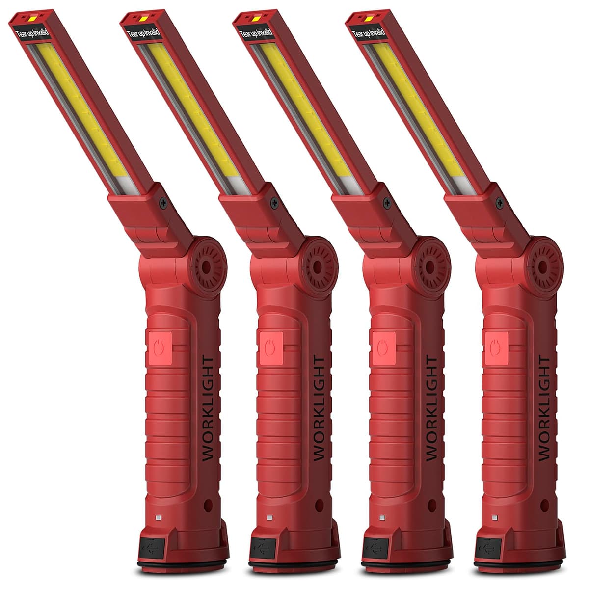 Coquimbo Regalo Hombre Linterna Taller LED Recargable, Linterna Portátil de Trabajo Lámpara de Inspección con Magnética Base y Gancho para Taller Cámping Emergencia(2 Piezas, Negro) — view 14