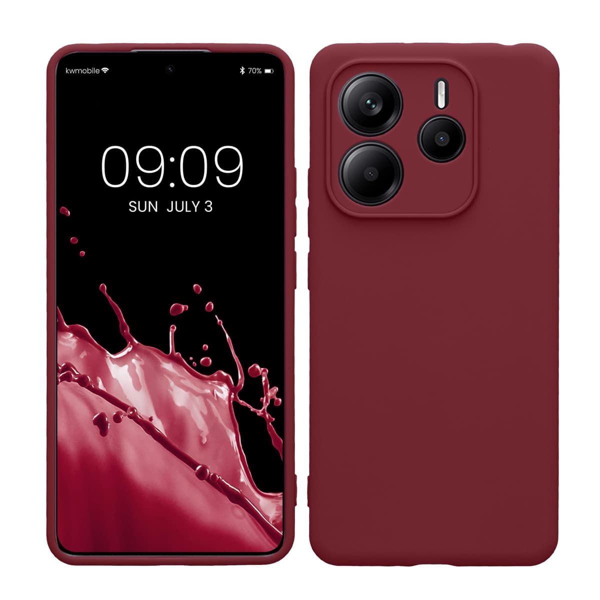 kwmobile Carcasa Compatible con Xiaomi Redmi Note 14 Pro 5G / Poco X7 Funda - Funda Ultrafina de TPU con Bordes elevados - Lavanda Metalizado — view 257