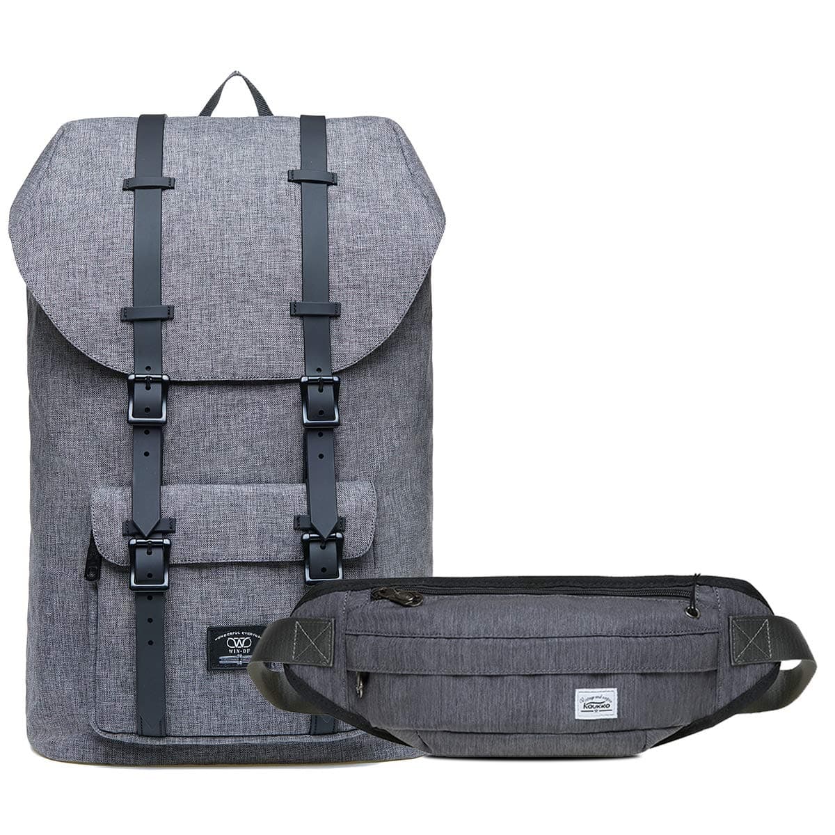 KAUKKO Mochila hermosa y bien pensada con compartimento para portátil de 15" para colegio, universidad, 22 l, Negro Jnl-ks24-03, talla única, Mochilas daypack — view 19