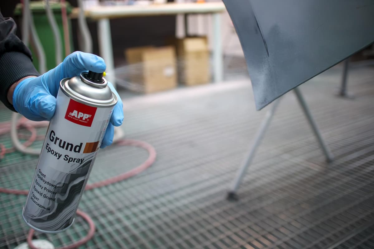 APP Epoxy Grund Imprimación Spray Epoxi | Imprimación Pintura Antióxido por Metal | Protección contra la corrosión | Gris oscuro | 500 ml — view 5