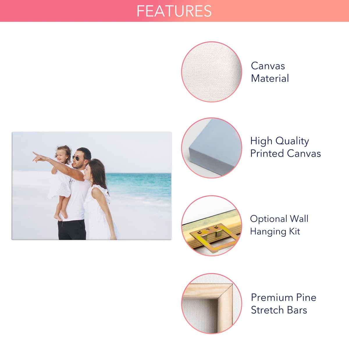 Print Maniacs Personalised Birthday Gifts for Women, Personalised Canvas with Photo, Customised Photo Canvas, Customise with Picture, Personalized Women Gifts for Birthday — view 4