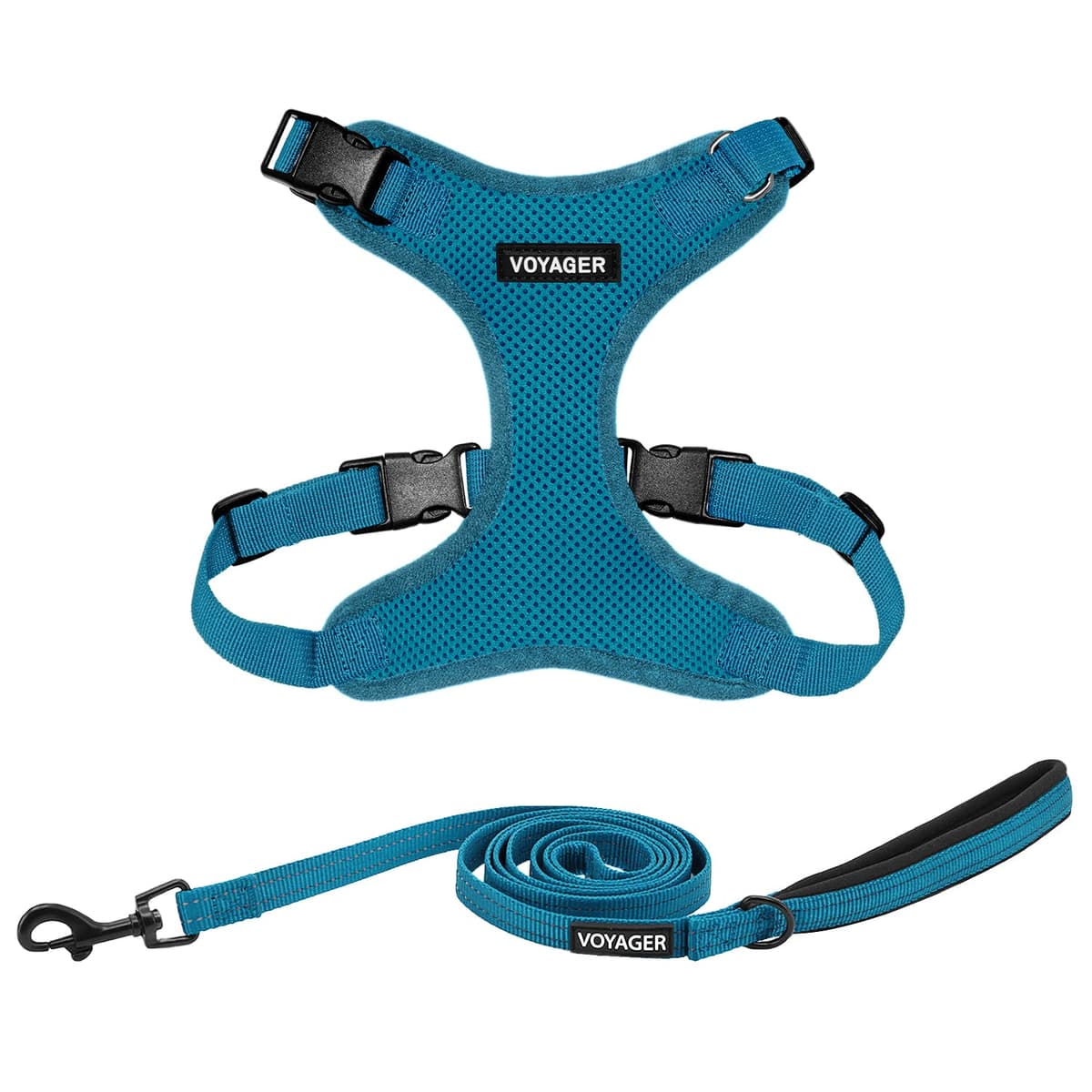 Best Pet Supplies Voyager Step-in Lock Pet Harness – All Weather Mesh, Adjustable Step in Harness for Cats and Dogs Turquoise (Matching Trim), XL (Chest: 22-36") — view 33