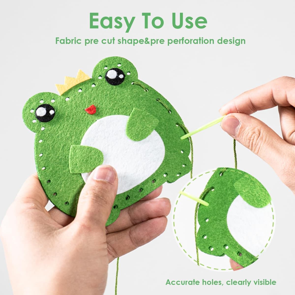 LTMMC First Sewing Kit for Kids, 6pcs Cute Animal Felt Sewing Kit, Childrens Sewing Kits for Beginners, DIY Sewing Craft Kits for Kids — view 4