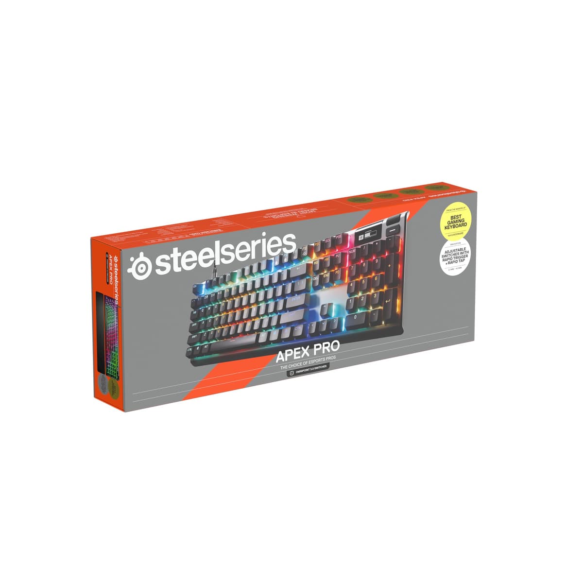 SteelSeries Apex Pro Gen 3 - Gaming Keyboard - Hall Effect Switches; OmniPoint 3.0 - Adjustable Actuation - Game-Ready Presets - Rapid Trigger, Protection Mode, Rapid Tap/SOCD - English QWERTY — view 11