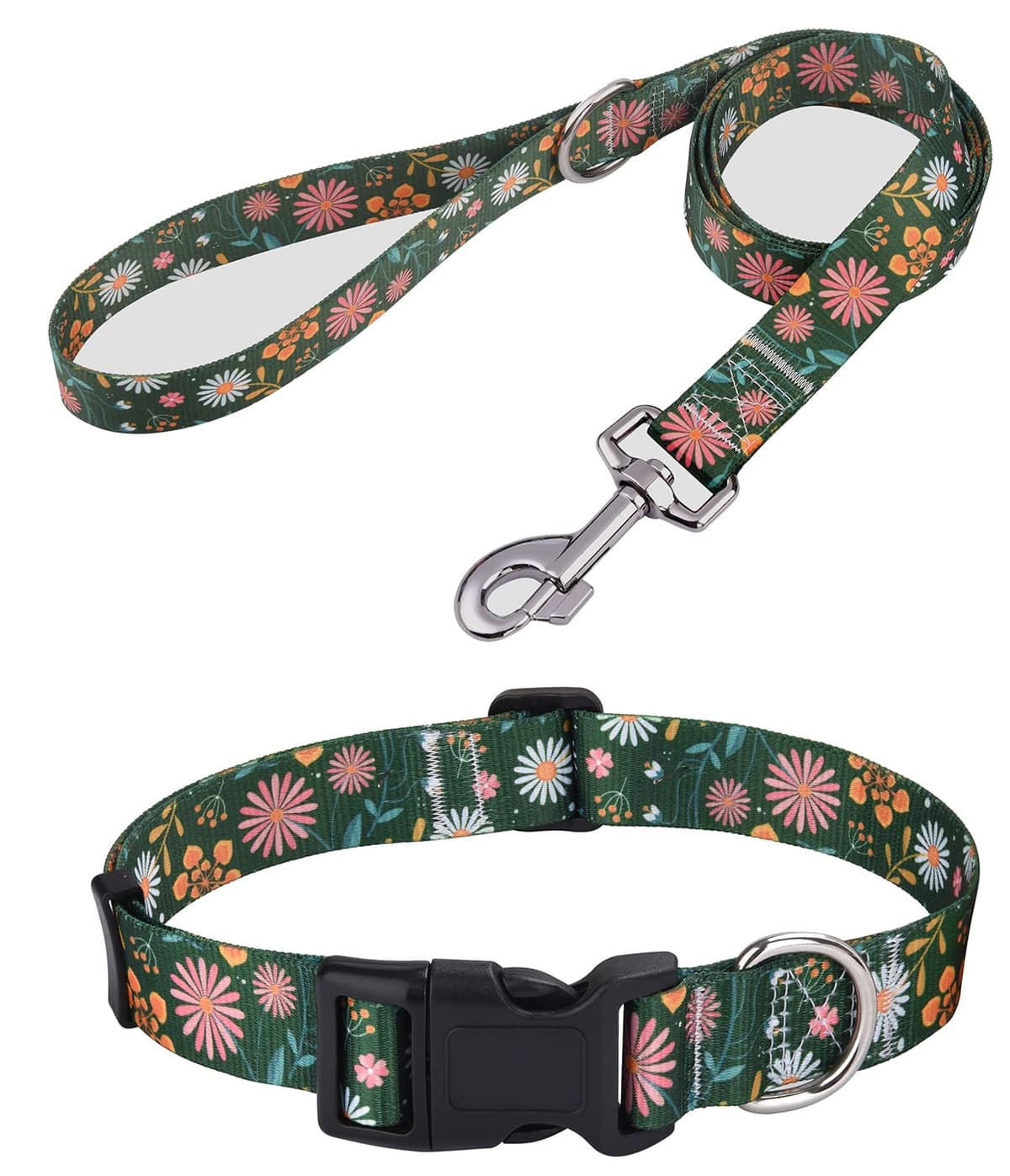 Mihqy Dog Collar for Small Dogs, Cute Small Medium Large Dog Pet Collar, with Floral Patterns, Soft Adjustable for Boy Girl Female Male Puppy Dog Collar(Floral Pink,S) — view 18