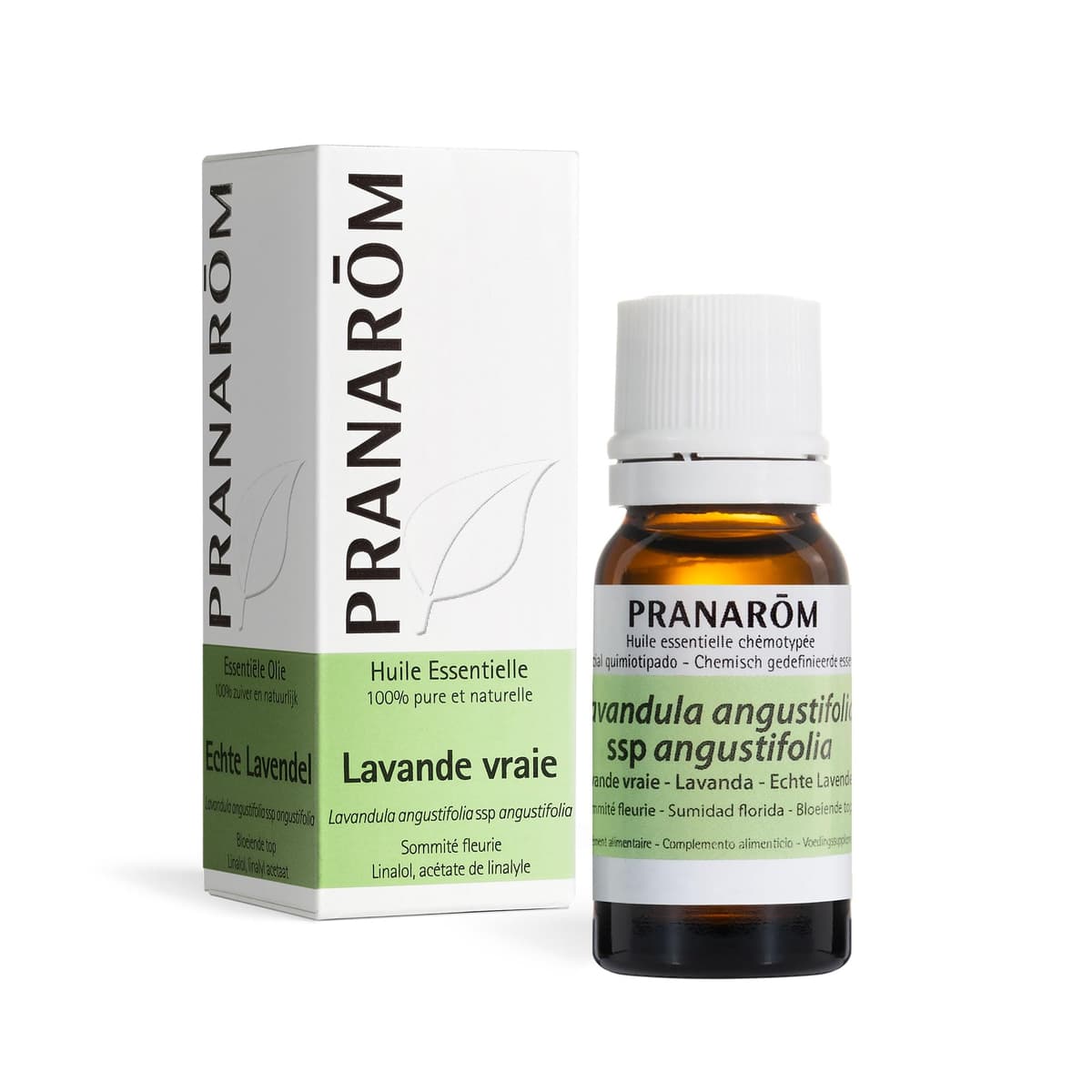 PRANARÔM Aceite Esencial Lavanda Verdadera – Sueño y Estrés – Aceite Esencial Quimiotipado HECT – 100% Puro y Natural – 10 ml