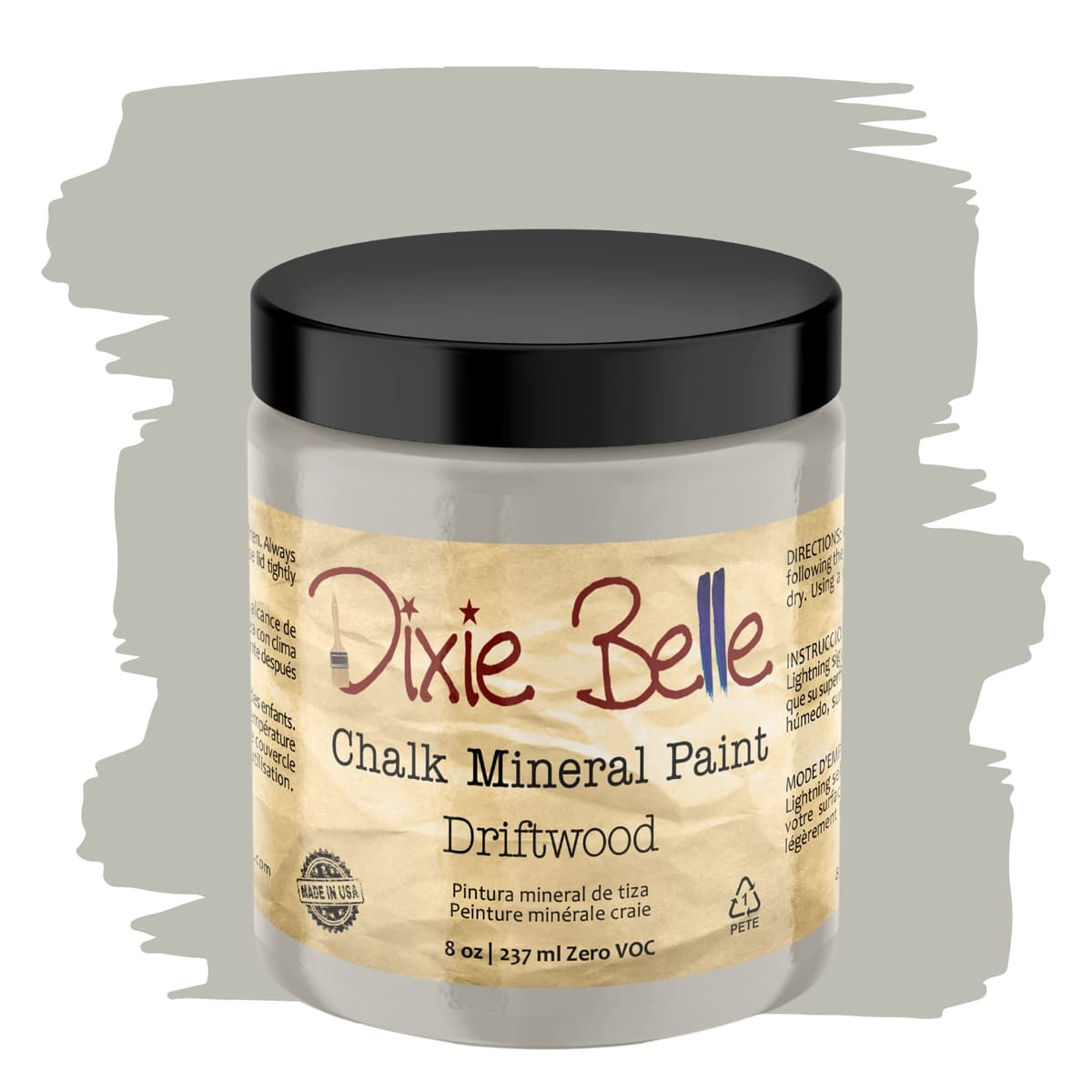 Dixie Belle Paint Company Chalk Finish Furniture Paint - Caviar (32oz) - Matte Black Chic Chalk Mineral DIY Furniture Paint — view 85