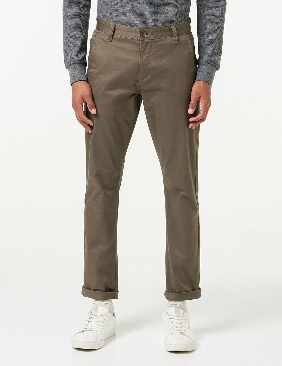 Dockers Men's Alpha Khaki Original Slim Trousers 34W / 30L Dark Pebble — view 4