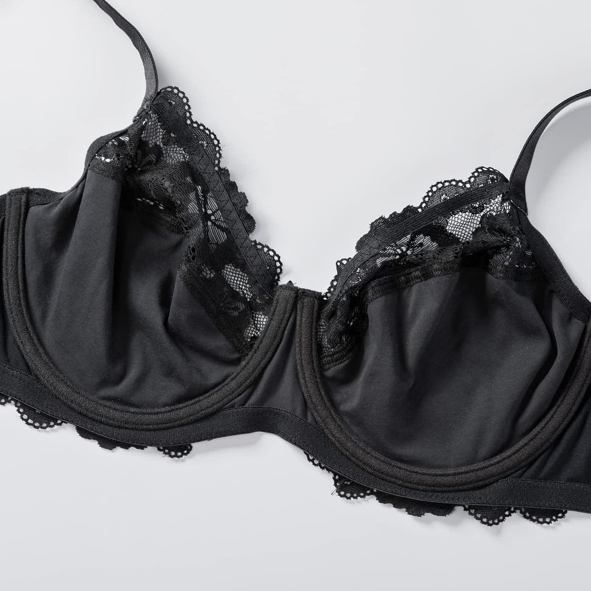 Delimira Women's Full Coverage Non-Foam Floral Lace Plus Size Underwired Bra — view 5