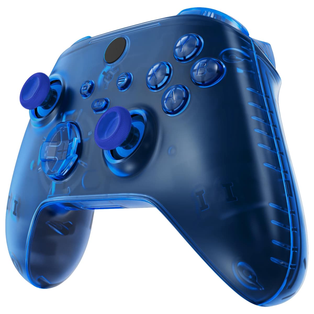 eXtremeRate Carcasa Transparente para Xbox Series X S Mando Carcasa Completa Protector Placa Trasera Funda Frontal Empuñadura Agarre con Botones para Xbox Series S X Control-No Incluye Mando(Azul) — view 4
