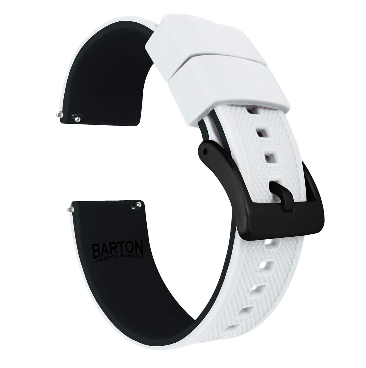 Barton Elite Silicone Watch Bands - Quick Release - Choose Color - 18mm, 19mm, 20mm, 21mm, 22mm, 23mm & 24mm Watch Straps (Stainless & Black Buckle Available) — view 33