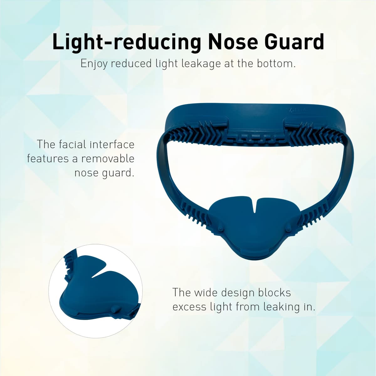 VR Cover Fitness Facial Interface Bracket & Foam Comfort Replacement with Lens Protector Cover for Oculus/Meta Quest 2 (Dark Blue & Black + Comfort Foam) — view 5