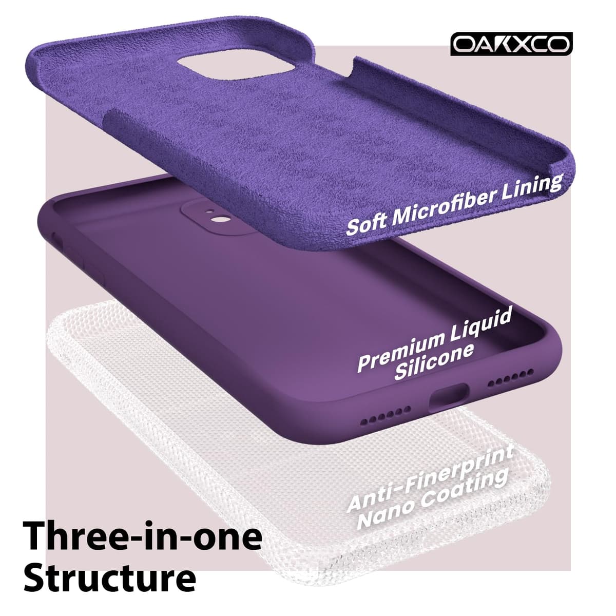 oakxco for iPhone 17 Pro Max Phone Case Liquid Silicone, Cute Thin Slim Grip Soft Rubber Gel for Women Men, Smooth Matte TPU Plain Solid Color Girly Simple Case with Camera Cover, Light Pink — view 2018