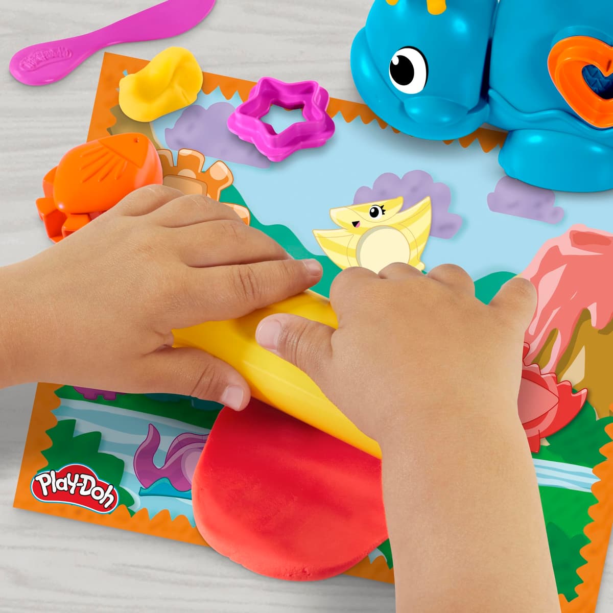 Play-Doh Hasbro, Dinosaurio, Formas y Colores, Juguetes de Arte y Manualidades, Materiales Artísticos para Niños y Niñas de 2 Años o Más, 6 Botes, Plastilina de Colores, Creatividad, Regalo — view 2