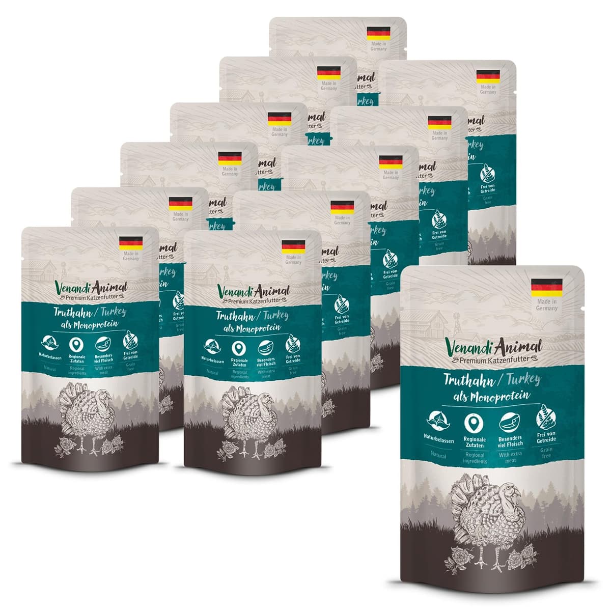 Venandi Animal Premium Cat Food, Horse as Monoprotein, Wet Food, Grain-Free and Natural, Pack of 6 (6 x 200 g) — view 11