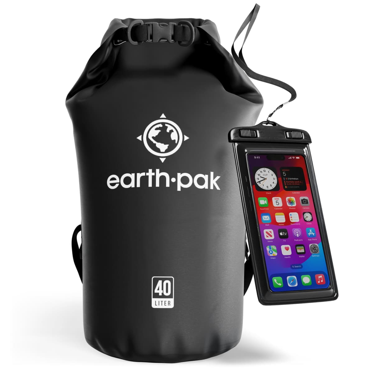 Earth Pak Waterproof Dry Bag - Roll Top Waterproof Backpack Sack Keeps Gear Dry for Kayak with Waterproof Phone Case — view 50