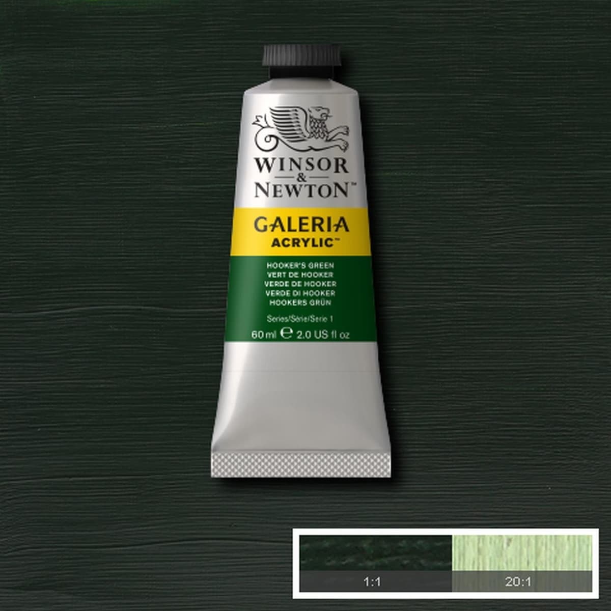 Winsor & Newton Galería - Pintura Acrílica , 500 ml, Verde (Deep Turquoise) — view 107
