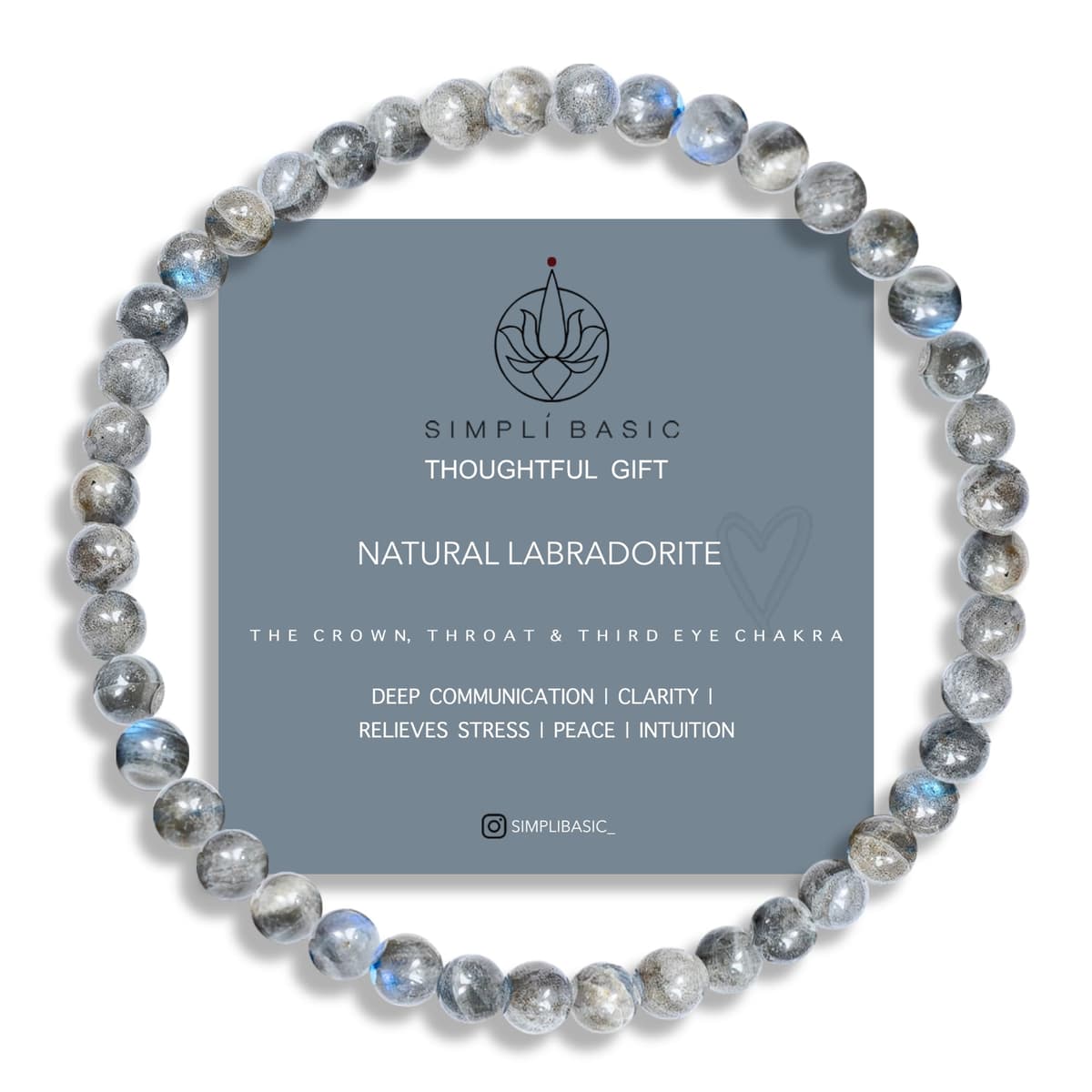 Natural Healing Gemstone Bracelet 4mm Beads, Womens & Mens, Inc Gift Box — view 21