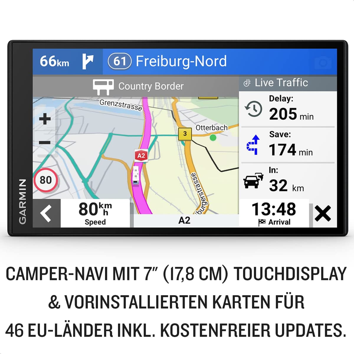Garmin Camper 795 MT-D Caravan/Motorhome GPS Sat Nav, 7" display, EU maps, Custom Routing, Road Warnings,Digital Traffic, Birdseye Direct Satellite Imagery (Renewed) — view 2