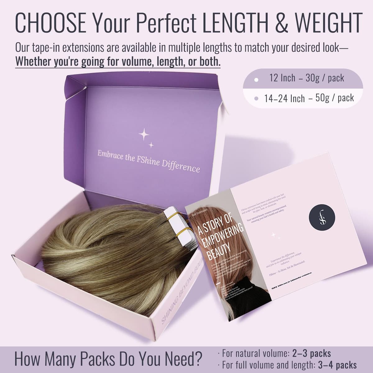 Fshine Extensiones Adhesivas Pelo Natural 20 Pulgadas 50g Cabello Humano Marrón Claro Balayage Rubio Y Marrón Claro Cinta 20Pcs Liso Color 6 60 6 — view 5