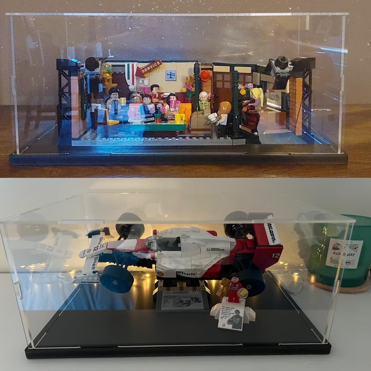 Vitrina Expositora para Colecciones Lego 75375 75426 Halcón Milenario 21366 Nutrias Marinas 75447 Razor Crest 11375 Ferrari F2004 21319 21328, Caja Transparente 3mm Acrílica Interior Negro 35x25x15cm — view 4