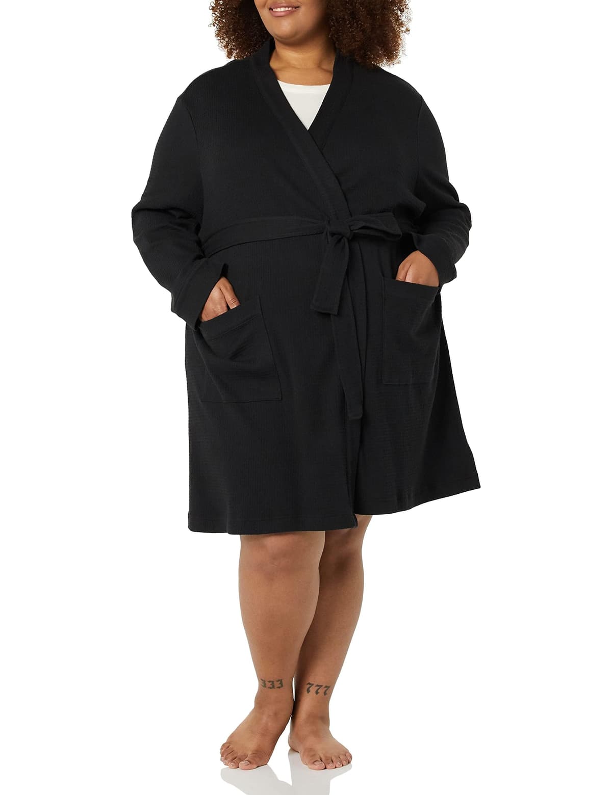 Amazon Essentials Women's Lightweight Waffle Mid-Length Dressing Gown (Available in Plus Size) — view 10