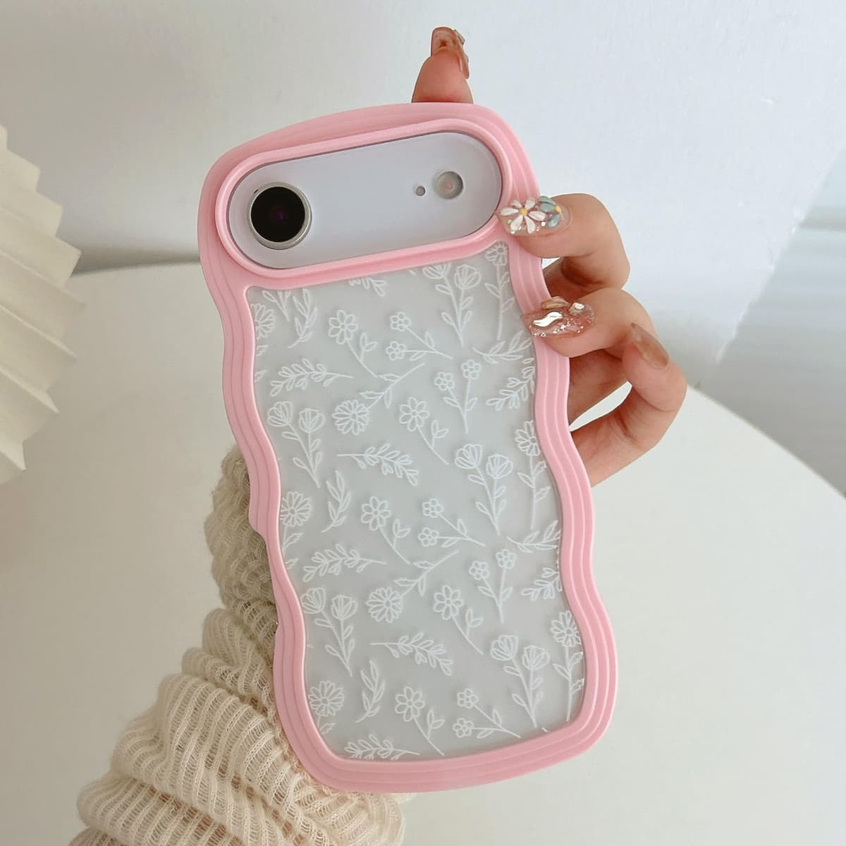 QLTYPRI Compatible with iPhone 11 Case, Cute Curly Wave Frame Clear Case for Girls Women, Transparent Soft Silicone TPU Bumper Shockproof Protective Phone Cover for iPhone 11 - Purple — view 28