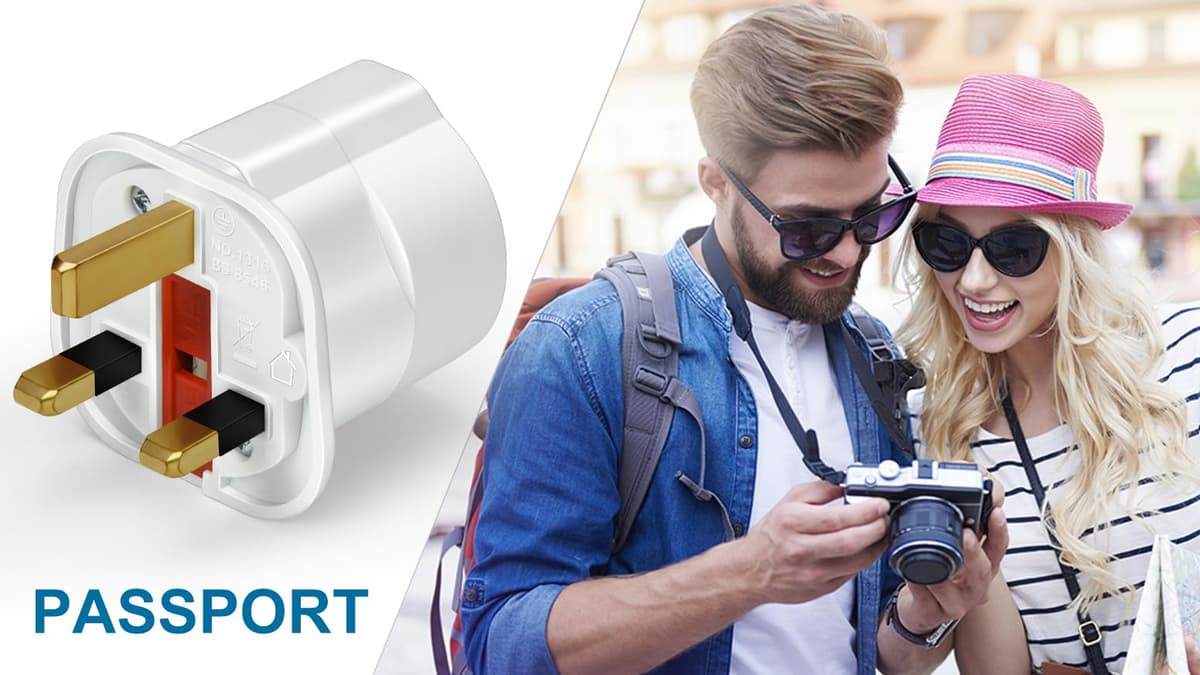VGUARD European to UK Plug Adaptor, BS8546 Certified Travel Adapter 2-Pin to 3-Pin, EU Schuko to UK Plug with 13A Fuse for Europe French Spanish German Turkish to UK Socket, 1 Pack - White — view 6