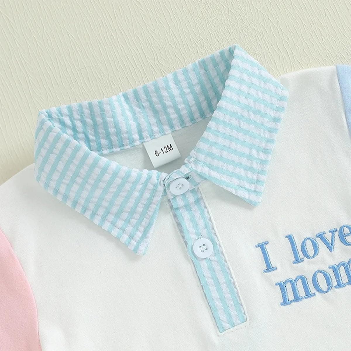 JENJON Conjunto Ropa para Niños Pequeños Manga Corta con Cuello Vuelto Camiseta Polo Lisa/Estampada y Pantalones Cortos 2 Piezas Chándal Traje para Verano — view 3