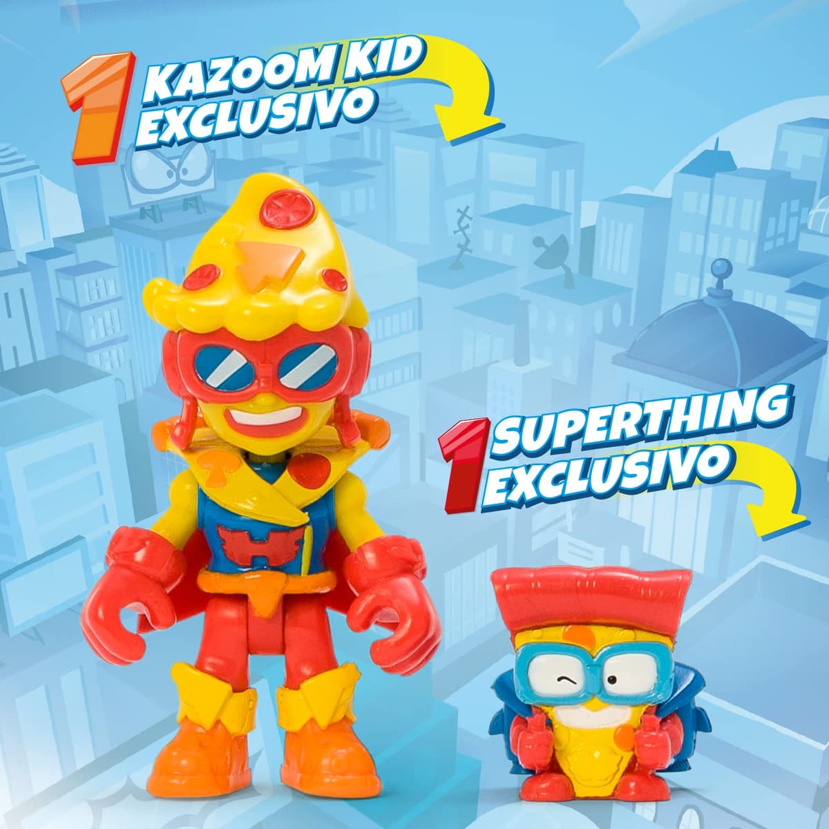 SUPERTHINGS Pizzacopter, Helicóptero de con Lanzador de Discos de Pizza, Incluye 1 Kazoom Kid y 1 SuperThing — view 3