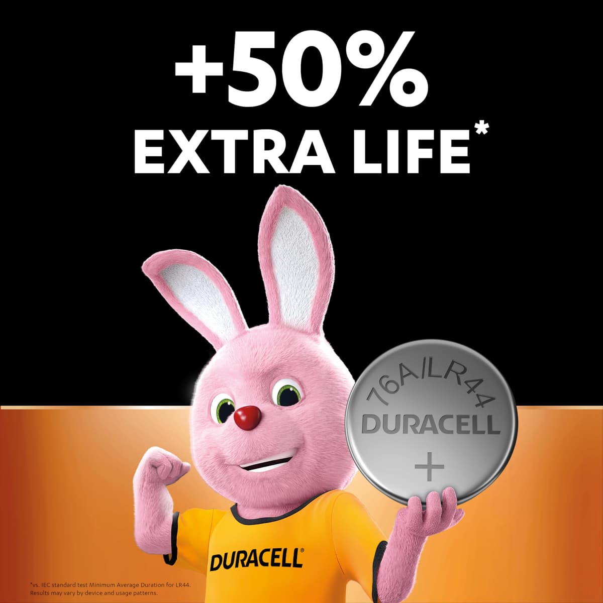 DURACELL LR44 (8 Pack) Specialty Alkaline Battery 1.5V (A76)– +50% EXTRA LIFE– For Thermometers, Flashlights, Watches, Security Systems & Medical Devices – 5–Year Storage Guarantee - Leak Prevention — view 2