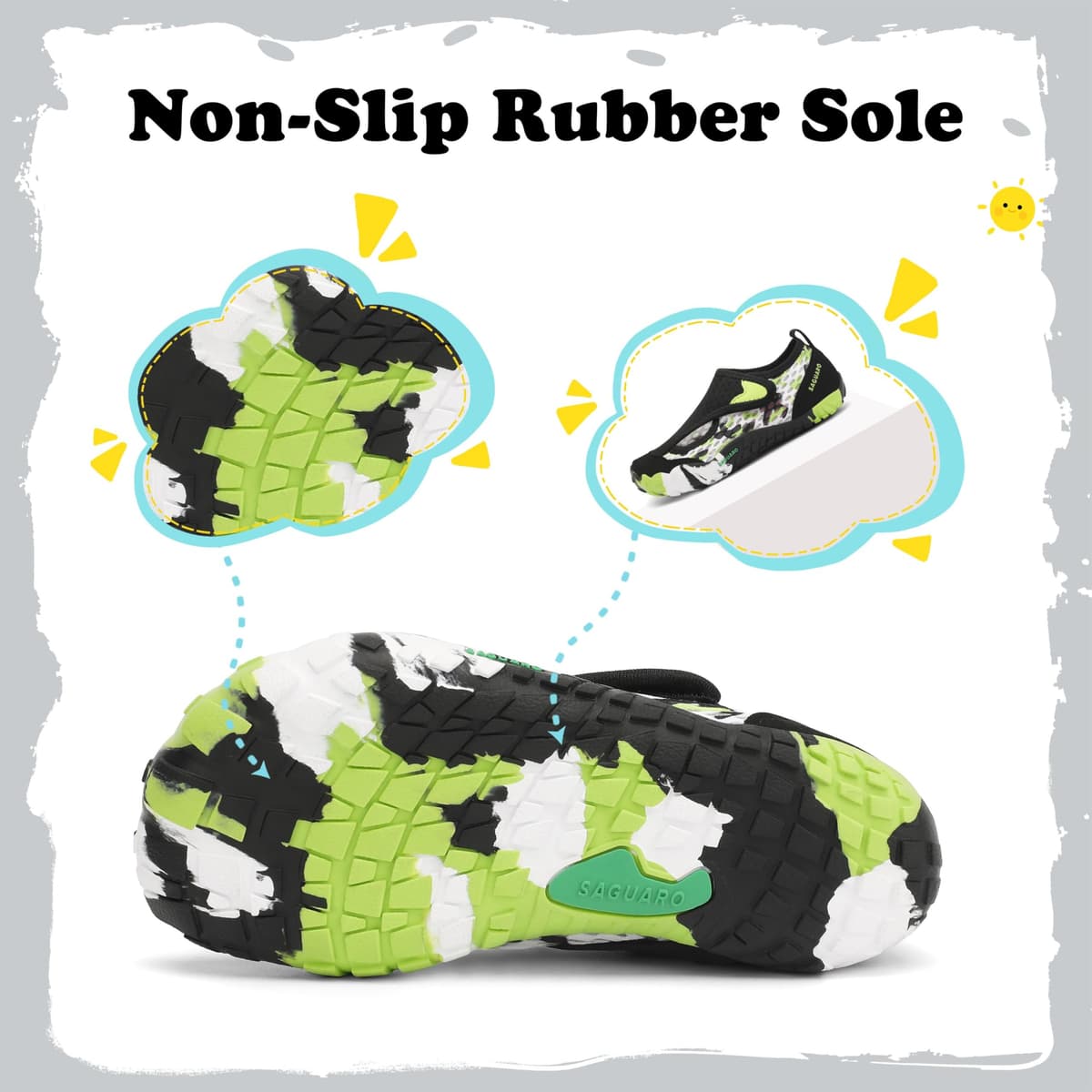 SAGUARO Niños Niña Zapatos de Agua Antideslizante Escarpines Secado Rápido 24-36 EU — view 5