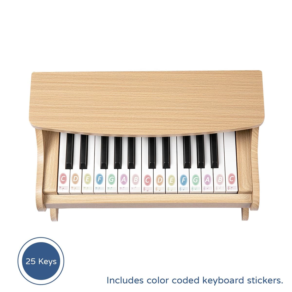 Piano Digital para Niños, Mini Música Instrumento Educativo Juguete, Piano de Madera para Niños Pequeños (Roble) — view 4