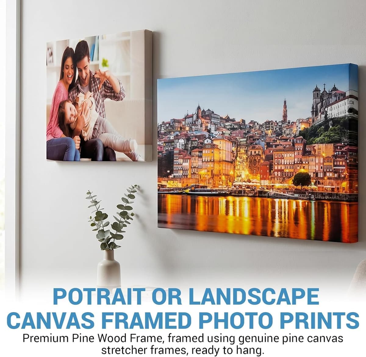 SwiftprintUK Personalised Canvas Photo Prints Your Photos Canvas Framed, Gallery Wrapped, – Perfect for Home Pictures, Decor and Gifts 46x31cm (18x12in) — view 4
